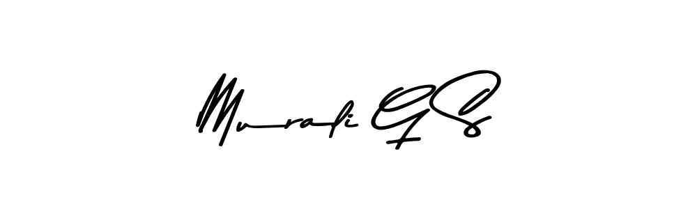 Use a signature maker to create a handwritten signature online. With this signature software, you can design (Asem Kandis PERSONAL USE) your own signature for name Murali G S. Murali G S signature style 9 images and pictures png