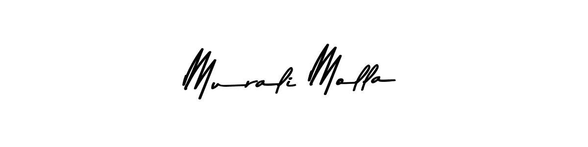 How to make Murali Molla name signature. Use Asem Kandis PERSONAL USE style for creating short signs online. This is the latest handwritten sign. Murali Molla signature style 9 images and pictures png