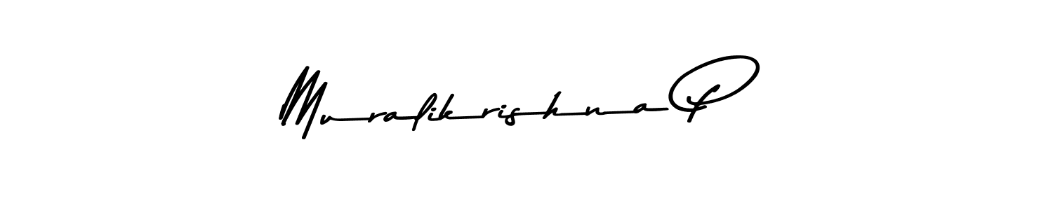 Make a beautiful signature design for name Muralikrishna P. With this signature (Asem Kandis PERSONAL USE) style, you can create a handwritten signature for free. Muralikrishna P signature style 9 images and pictures png