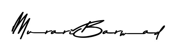 A stylish, flowing autograph style designed for name Murari Barwad using Asem Kandis PERSONAL USE typography. Perfect for digital creative projects. Murari Barwad signature style 9 images and pictures png