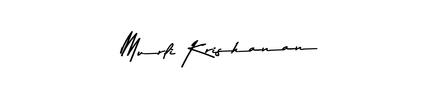 Create a beautiful signature design for name Murli Krishanan. With this signature (Asem Kandis PERSONAL USE) fonts, you can make a handwritten signature for free. Murli Krishanan signature style 9 images and pictures png