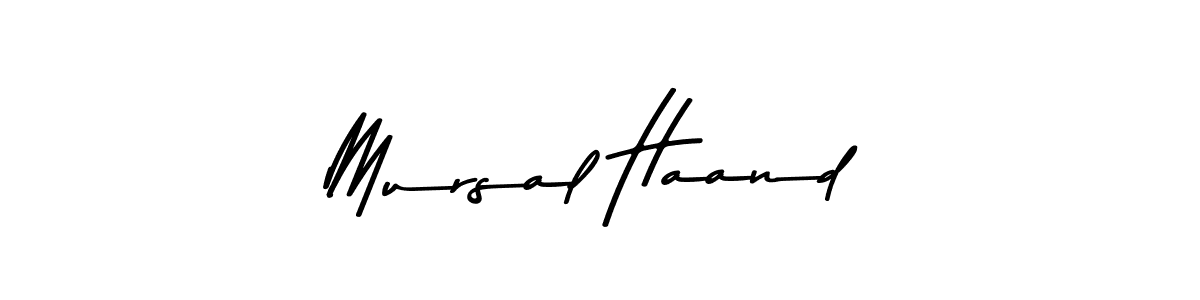 Create a beautiful signature design for name Mursal Haand. With this signature (Asem Kandis PERSONAL USE) fonts, you can make a handwritten signature for free. Mursal Haand signature style 9 images and pictures png