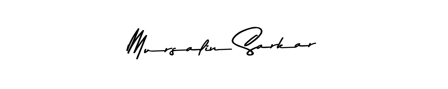 Make a beautiful signature design for name Mursalin Sarkar. With this signature (Asem Kandis PERSONAL USE) style, you can create a handwritten signature for free. Mursalin Sarkar signature style 9 images and pictures png