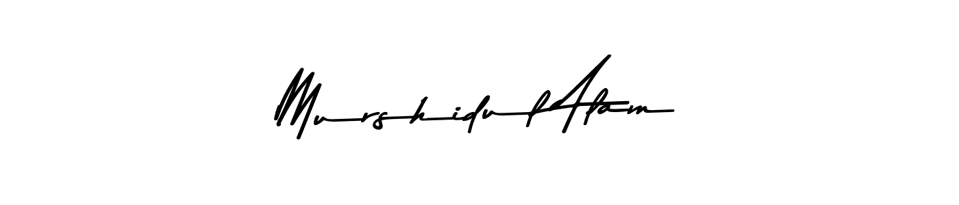 How to make Murshidul Alam name signature. Use Asem Kandis PERSONAL USE style for creating short signs online. This is the latest handwritten sign. Murshidul Alam signature style 9 images and pictures png