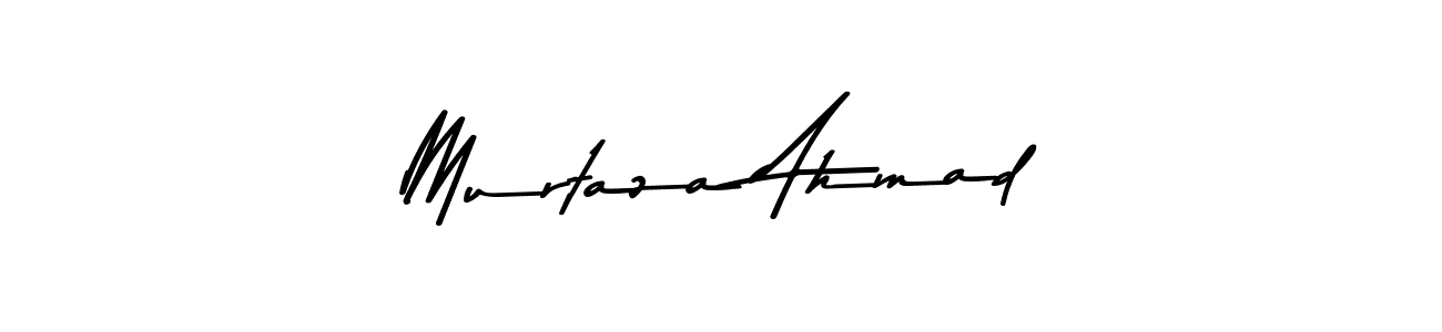 How to make Murtaza Ahmad name signature. Use Asem Kandis PERSONAL USE style for creating short signs online. This is the latest handwritten sign. Murtaza Ahmad signature style 9 images and pictures png
