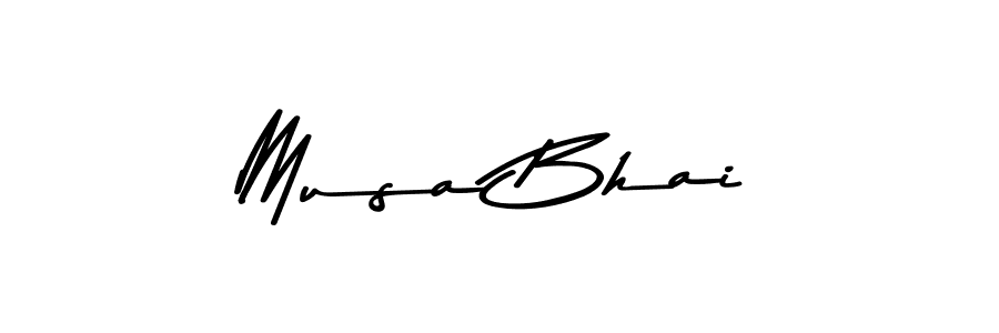 Design your own signature with our free online signature maker. With this signature software, you can create a handwritten (Asem Kandis PERSONAL USE) signature for name Musa Bhai. Musa Bhai signature style 9 images and pictures png