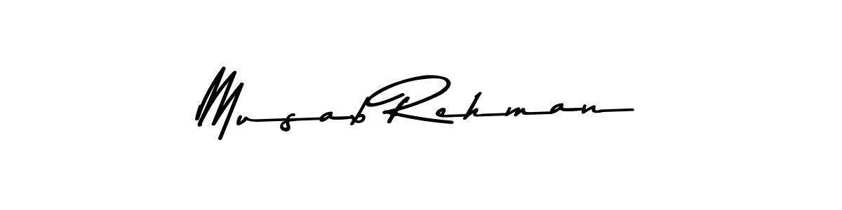 Also You can easily find your signature by using the search form. We will create Musab Rehman name handwritten signature images for you free of cost using Asem Kandis PERSONAL USE sign style. Musab Rehman signature style 9 images and pictures png