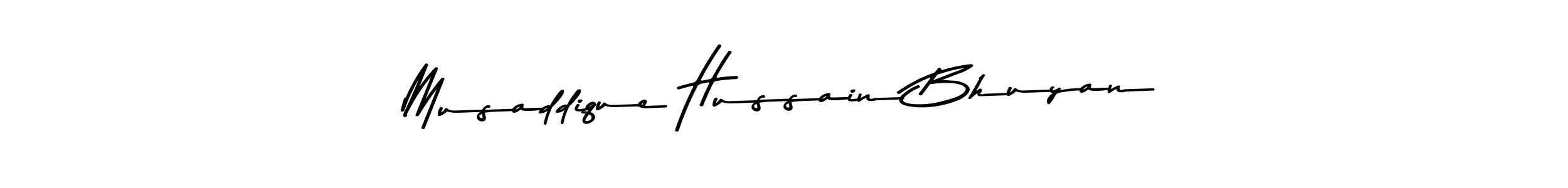 Design your own signature with our free online signature maker. With this signature software, you can create a handwritten (Asem Kandis PERSONAL USE) signature for name Musaddique Hussain Bhuyan. Musaddique Hussain Bhuyan signature style 9 images and pictures png