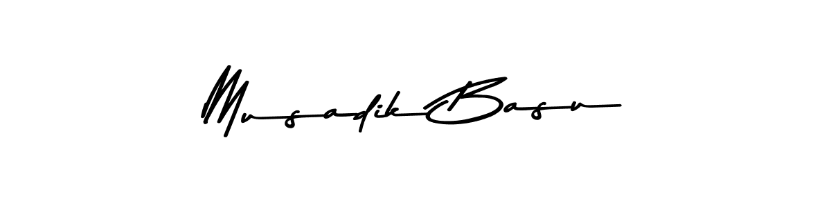 Make a beautiful signature design for name Musadik Basu. With this signature (Asem Kandis PERSONAL USE) style, you can create a handwritten signature for free. Musadik Basu signature style 9 images and pictures png