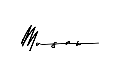 How to make Musaw name signature. Use Asem Kandis PERSONAL USE style for creating short signs online. This is the latest handwritten sign. Musaw signature style 9 images and pictures png