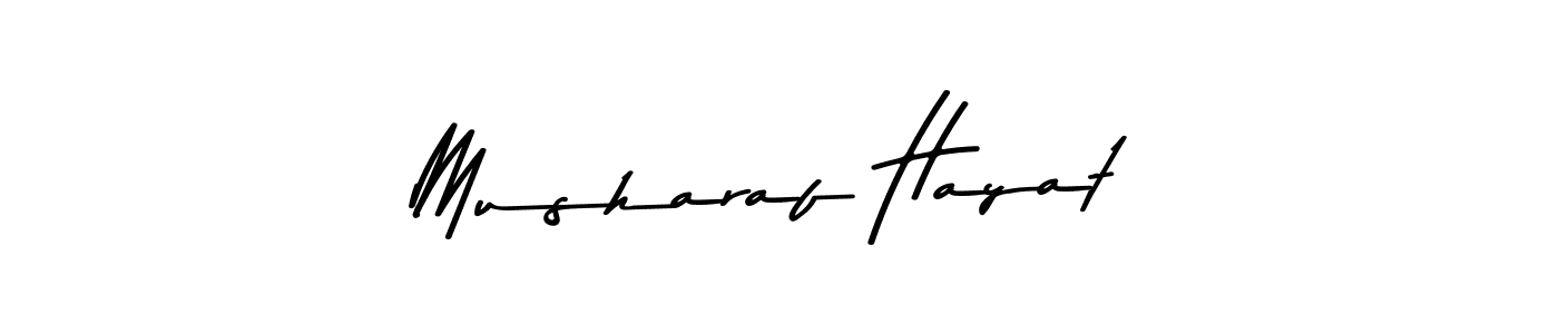 Use a signature maker to create a handwritten signature online. With this signature software, you can design (Asem Kandis PERSONAL USE) your own signature for name Musharaf Hayat. Musharaf Hayat signature style 9 images and pictures png