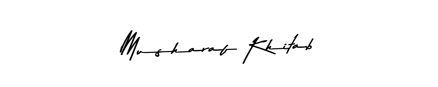 It looks lik you need a new signature style for name Musharaf Khitab. Design unique handwritten (Asem Kandis PERSONAL USE) signature with our free signature maker in just a few clicks. Musharaf Khitab signature style 9 images and pictures png