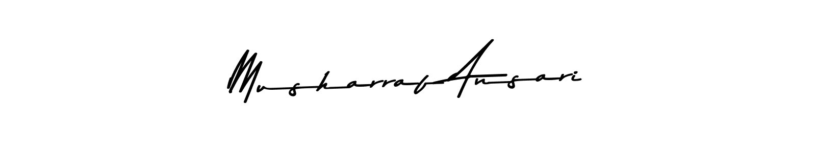 How to make Musharraf Ansari signature? Asem Kandis PERSONAL USE is a professional autograph style. Create handwritten signature for Musharraf Ansari name. Musharraf Ansari signature style 9 images and pictures png