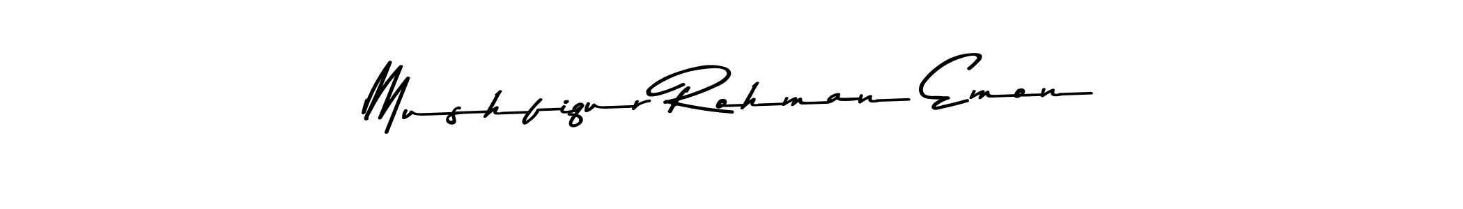 Make a beautiful signature design for name Mushfiqur Rohman Emon. With this signature (Asem Kandis PERSONAL USE) style, you can create a handwritten signature for free. Mushfiqur Rohman Emon signature style 9 images and pictures png