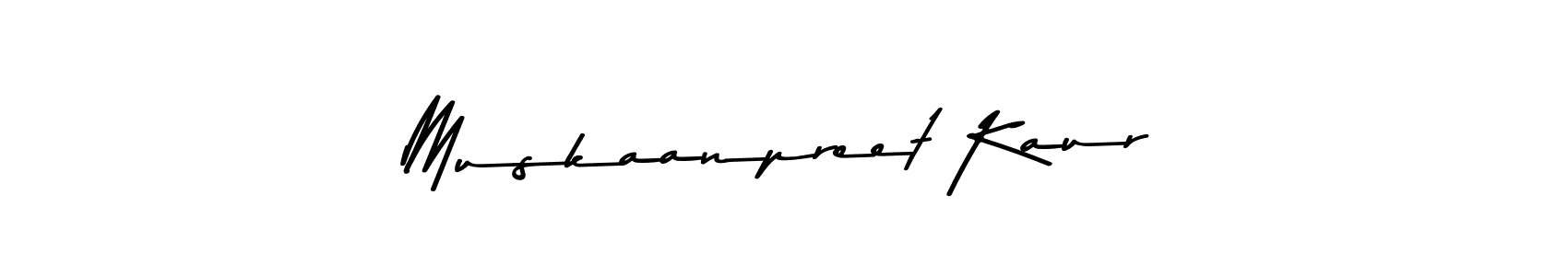 Create a beautiful signature design for name Muskaanpreet Kaur. With this signature (Asem Kandis PERSONAL USE) fonts, you can make a handwritten signature for free. Muskaanpreet Kaur signature style 9 images and pictures png