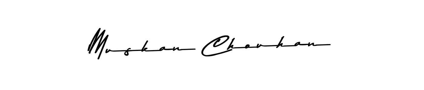 Create a beautiful signature design for name Muskan Chouhan. With this signature (Asem Kandis PERSONAL USE) fonts, you can make a handwritten signature for free. Muskan Chouhan signature style 9 images and pictures png