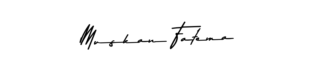 Create a beautiful signature design for name Muskan Fatema. With this signature (Asem Kandis PERSONAL USE) fonts, you can make a handwritten signature for free. Muskan Fatema signature style 9 images and pictures png