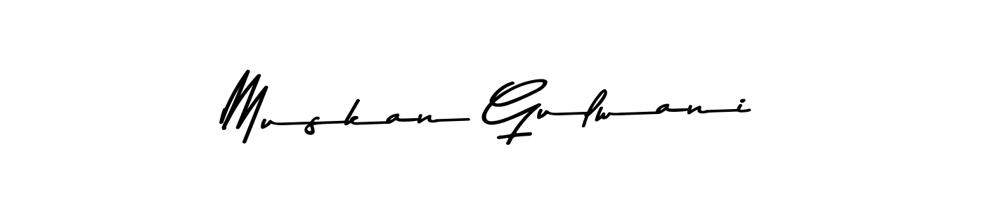 Design your own signature with our free online signature maker. With this signature software, you can create a handwritten (Asem Kandis PERSONAL USE) signature for name Muskan Gulwani. Muskan Gulwani signature style 9 images and pictures png