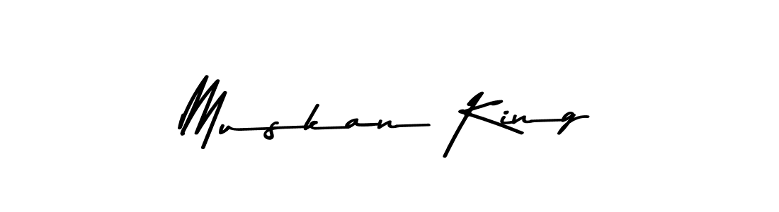 Use a signature maker to create a handwritten signature online. With this signature software, you can design (Asem Kandis PERSONAL USE) your own signature for name Muskan King. Muskan King signature style 9 images and pictures png