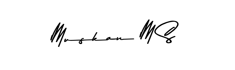 Asem Kandis PERSONAL USE is a professional signature style that is perfect for those who want to add a touch of class to their signature. It is also a great choice for those who want to make their signature more unique. Get Muskan M S name to fancy signature for free. Muskan M S signature style 9 images and pictures png