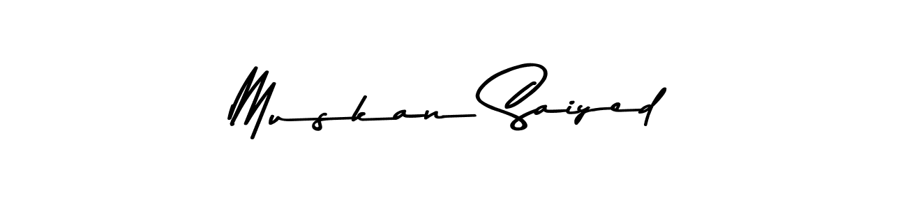 Asem Kandis PERSONAL USE is a professional signature style that is perfect for those who want to add a touch of class to their signature. It is also a great choice for those who want to make their signature more unique. Get Muskan Saiyed name to fancy signature for free. Muskan Saiyed signature style 9 images and pictures png