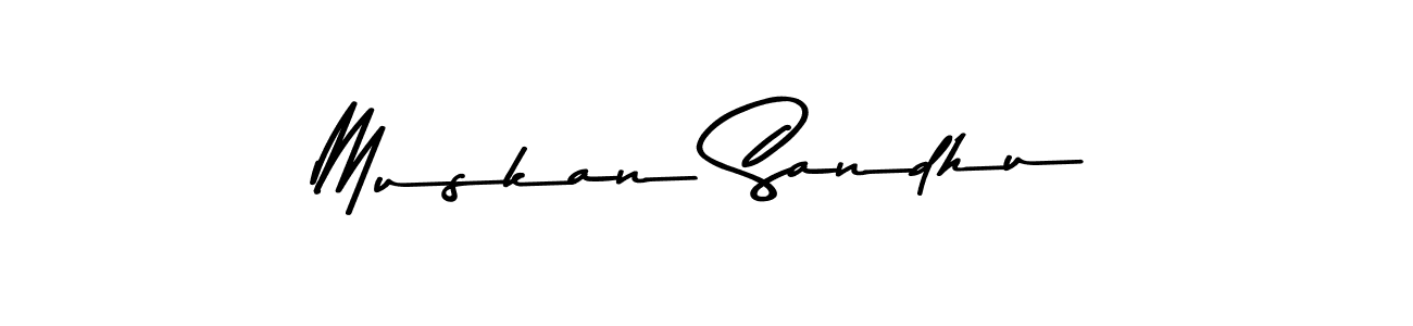 Design your own signature with our free online signature maker. With this signature software, you can create a handwritten (Asem Kandis PERSONAL USE) signature for name Muskan Sandhu. Muskan Sandhu signature style 9 images and pictures png