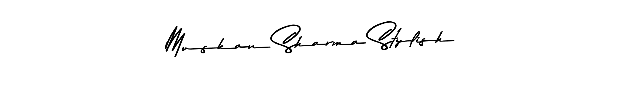 Create a beautiful signature design for name Muskan Sharma Stylish. With this signature (Asem Kandis PERSONAL USE) fonts, you can make a handwritten signature for free. Muskan Sharma Stylish signature style 9 images and pictures png