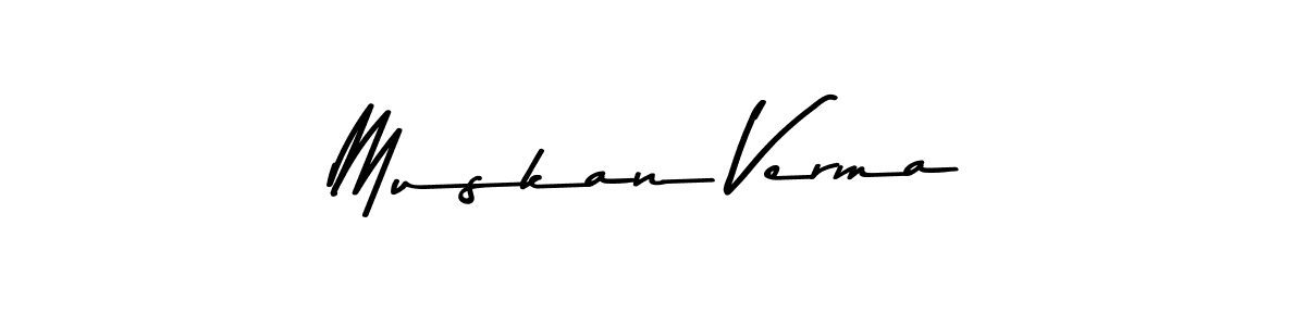 Create a beautiful signature design for name Muskan Verma. With this signature (Asem Kandis PERSONAL USE) fonts, you can make a handwritten signature for free. Muskan Verma signature style 9 images and pictures png