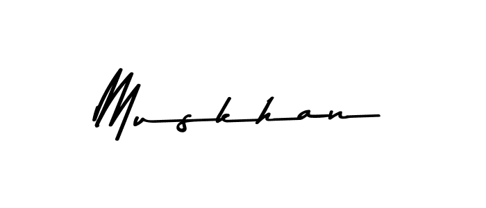 Design your own signature with our free online signature maker. With this signature software, you can create a handwritten (Asem Kandis PERSONAL USE) signature for name Muskhan. Muskhan signature style 9 images and pictures png