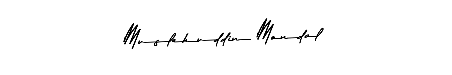 Use a signature maker to create a handwritten signature online. With this signature software, you can design (Asem Kandis PERSONAL USE) your own signature for name Muslehuddin Mondal. Muslehuddin Mondal signature style 9 images and pictures png