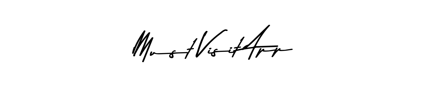 Also we have Must Visit App name is the best signature style. Create professional handwritten signature collection using Asem Kandis PERSONAL USE autograph style. Must Visit App signature style 9 images and pictures png