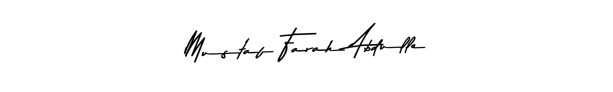 Create a beautiful signature design for name Mustaf Farah Abdulle. With this signature (Asem Kandis PERSONAL USE) fonts, you can make a handwritten signature for free. Mustaf Farah Abdulle signature style 9 images and pictures png