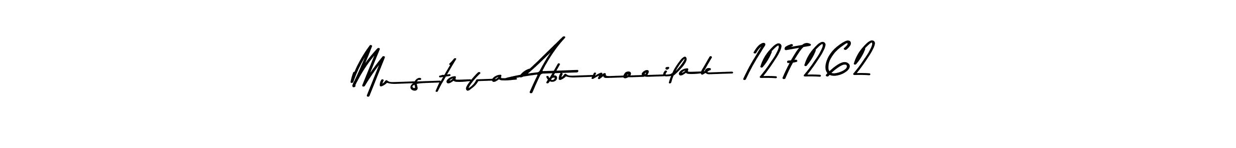 if you are searching for the best signature style for your name Mustafa Abumoeilak 127262. so please give up your signature search. here we have designed multiple signature styles  using Asem Kandis PERSONAL USE. Mustafa Abumoeilak 127262 signature style 9 images and pictures png