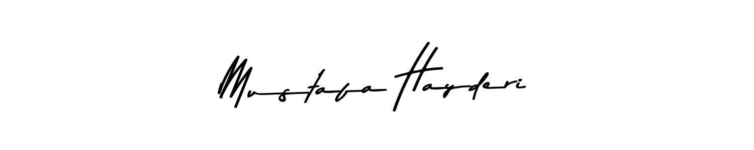 Make a beautiful signature design for name Mustafa Hayderi. With this signature (Asem Kandis PERSONAL USE) style, you can create a handwritten signature for free. Mustafa Hayderi signature style 9 images and pictures png