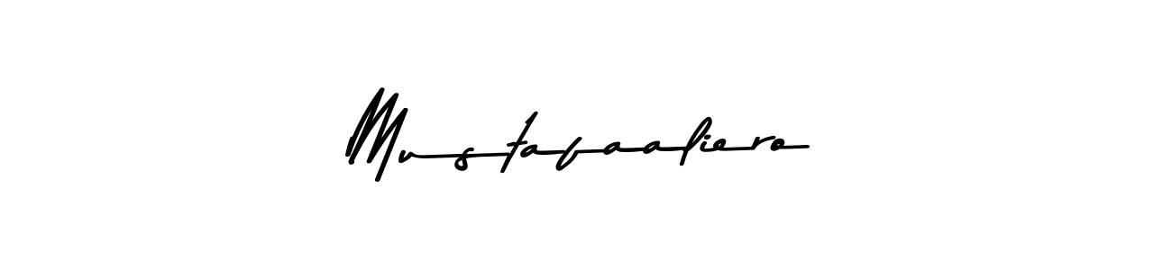 How to make Mustafaaliero name signature. Use Asem Kandis PERSONAL USE style for creating short signs online. This is the latest handwritten sign. Mustafaaliero signature style 9 images and pictures png