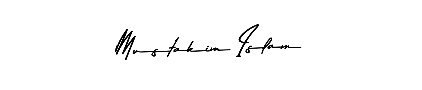 Create a beautiful signature design for name Mustakim Islam. With this signature (Asem Kandis PERSONAL USE) fonts, you can make a handwritten signature for free. Mustakim Islam signature style 9 images and pictures png
