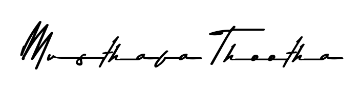 Generate high-definition signature styles for Musthafa Thootha. The Asem Kandis PERSONAL USE typeface ensures crisp legibility and sophisticated design. Musthafa Thootha signature style 9 images and pictures png