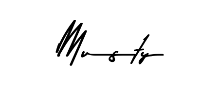 Transform the name Musty into a signature masterpiece using Asem Kandis PERSONAL USE font. Ideal for photographers, artists, and creators looking for watermarks. Musty signature style 9 images and pictures png