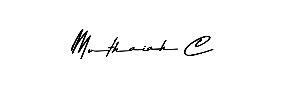 Use a signature maker to create a handwritten signature online. With this signature software, you can design (Asem Kandis PERSONAL USE) your own signature for name Muthaiah C. Muthaiah C signature style 9 images and pictures png