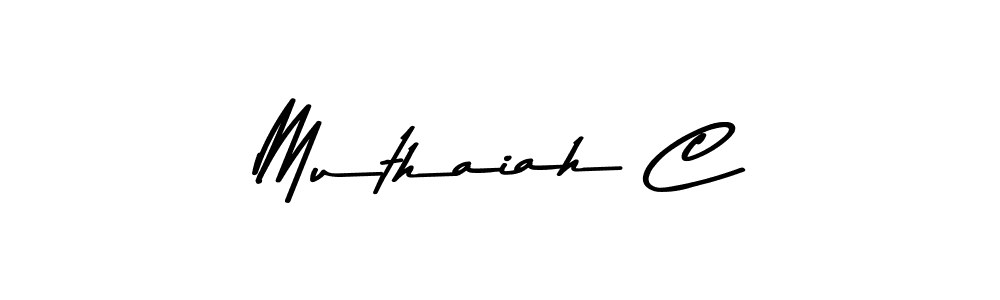 Use a signature maker to create a handwritten signature online. With this signature software, you can design (Asem Kandis PERSONAL USE) your own signature for name Muthaiah C. Muthaiah C signature style 9 images and pictures png