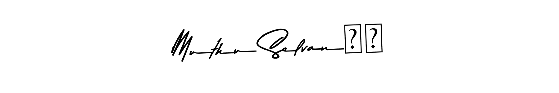 The best way (Asem Kandis PERSONAL USE) to make a short signature is to pick only two or three words in your name. The name Muthu Selvan❣️ include a total of six letters. For converting this name. Muthu Selvan❣️ signature style 9 images and pictures png