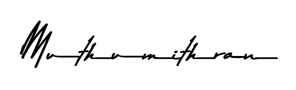 Elevate your brand with a stunning Muthumithran eSignature. The Asem Kandis PERSONAL USE style provides a balanced, flowing aesthetic for everyday signing. Muthumithran signature style 9 images and pictures png