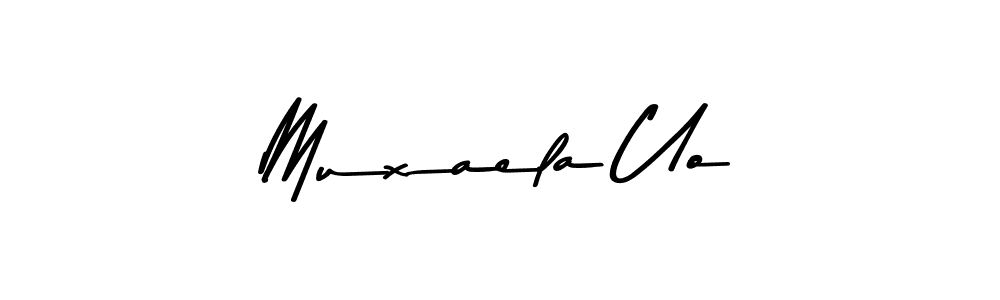 Create a beautiful signature design for name Muxaela Uo. With this signature (Asem Kandis PERSONAL USE) fonts, you can make a handwritten signature for free. Muxaela Uo signature style 9 images and pictures png