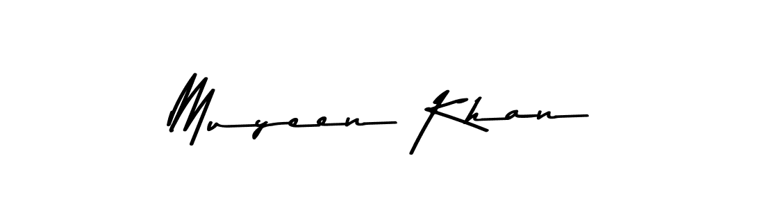 Make a beautiful signature design for name Muyeen Khan. With this signature (Asem Kandis PERSONAL USE) style, you can create a handwritten signature for free. Muyeen Khan signature style 9 images and pictures png
