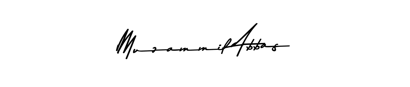How to make Muzammil Abbas name signature. Use Asem Kandis PERSONAL USE style for creating short signs online. This is the latest handwritten sign. Muzammil Abbas signature style 9 images and pictures png