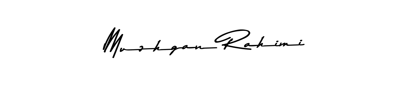 Create a beautiful signature design for name Muzhgan Rahimi. With this signature (Asem Kandis PERSONAL USE) fonts, you can make a handwritten signature for free. Muzhgan Rahimi signature style 9 images and pictures png