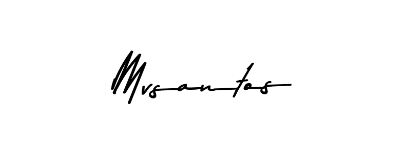 Create a beautiful signature design for name Mvsantos. With this signature (Asem Kandis PERSONAL USE) fonts, you can make a handwritten signature for free. Mvsantos signature style 9 images and pictures png