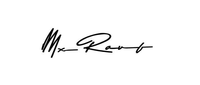 Create a beautiful signature design for name Mx Rauf. With this signature (Asem Kandis PERSONAL USE) fonts, you can make a handwritten signature for free. Mx Rauf signature style 9 images and pictures png