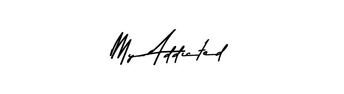 This is the best signature style for the My Addicted name. Also you like these signature font (Asem Kandis PERSONAL USE). Mix name signature. My Addicted signature style 9 images and pictures png