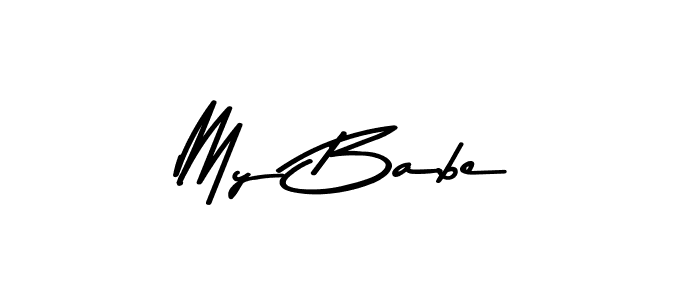 This is the best signature style for the My Babe name. Also you like these signature font (Asem Kandis PERSONAL USE). Mix name signature. My Babe signature style 9 images and pictures png